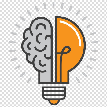 Brain and light bulb , Light Brain Logo, light transparent background PNG clipart