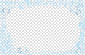Blue frame decor, Seashell Seafood Sea snail Shellfish, Ice blue border transparent background PNG clipart