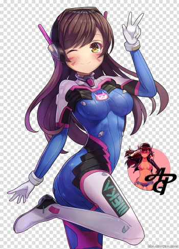 Overwatch D.Va Anime Drawing, Anime transparent background PNG clipart