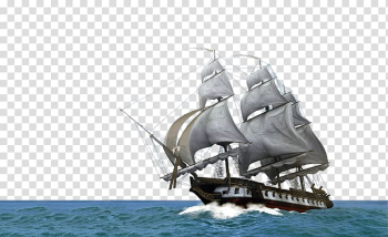 Sail Brigantine Clipper Ship of the line Full-rigged ship, sail transparent background PNG clipart
