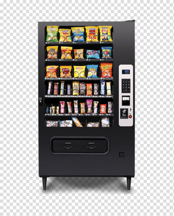 Black and white vending machine, Vending Machines Snack Bulk vending Sales, machine transparent background PNG clipart