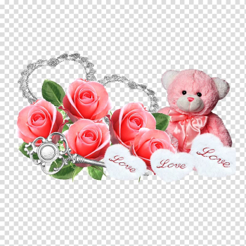 Frame Dragon, Fly! Free Love Valentines Day, Romantic roses and cute dolls transparent background PNG clipart