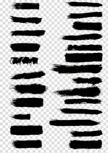 Black brush stroke, Ink brush Paintbrush, Ink lines transparent background PNG clipart