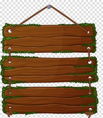 Three empty brown hanging board signages illustration, Shape Banner Encapsulated PostScript, Masha and the Bear transparent background PNG clipart