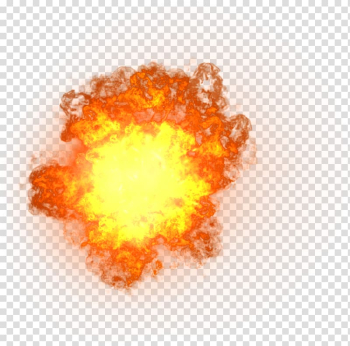 Yellow and red flame art, Light Flame Fire Explosion, particles transparent background PNG clipart