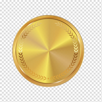 Gold medal logo, Medal Gold Icon, Golden atmosphere Medal transparent background PNG clipart