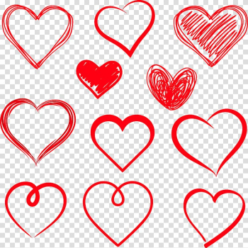 Red heart , Drawing Heart , Cute heart transparent background PNG clipart
