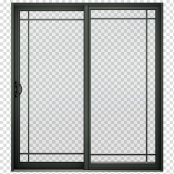 Black metal framed glass window, Window Sliding glass door Stained glass, aluminum transparent background PNG clipart