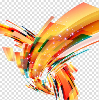 Yellow, orange, green, and white abstract , Concept, Cool dynamic flare background transparent background PNG clipart