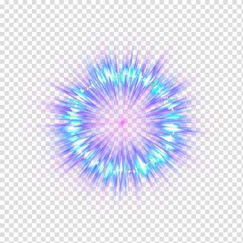 Round blue and purple optical illusion, PicsArt Studio Sticker Explosion Destello Fireworks, Blue fade light effect element transparent background PNG clipart