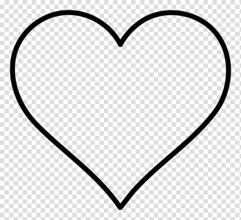 Heart illustration, Black and white Heart Area Pattern, Oval Outline transparent background PNG clipart