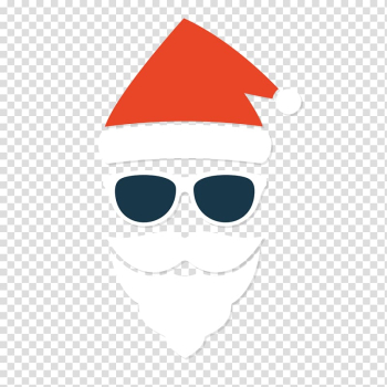 Santa Claus Christmas Sunglasses, Santa Claus transparent background PNG clipart