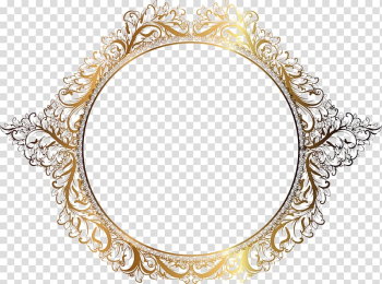 Round gold frame template, Frames Molding Gold, MOLDURA transparent background PNG clipart