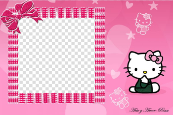 Hello Kitty frame border, Hello Kitty Frames Graphic design, hello transparent background PNG clipart