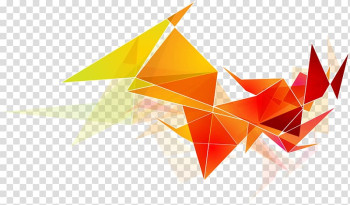 Red and yellow abstract , Triangle Geometry, Orange geometric pattern transparent background PNG clipart