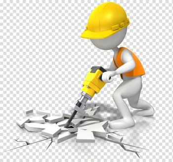 Construction worker animated illustration, Jackhammer Animation Architectural engineering Construction worker , worker transparent background PNG clipart