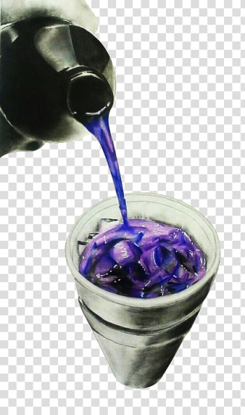 Person pouring drink on cup illustration, Purple drank Sprite Codeine Promethazine, sprite transparent background PNG clipart