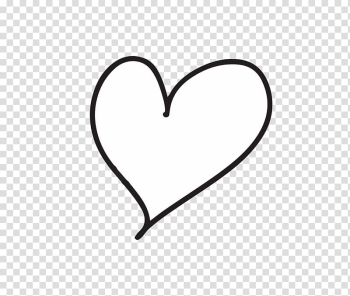 White heart illustration, Heart Drawing Line, Hand drawn heart-shaped transparent background PNG clipart