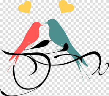 Lovebird Drawing Wedding , yellow pumpkin green strings branches transparent background PNG clipart