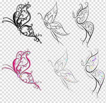 Butterfly Logo Line art, butterfly transparent background PNG clipart