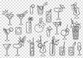 Line art Cocktail Drawing Architecture, cocktail transparent background PNG clipart