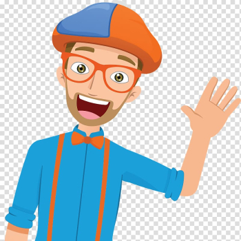 Illustration of man, Blippi Birthday Party Child Police Cars, Birthday transparent background PNG clipart