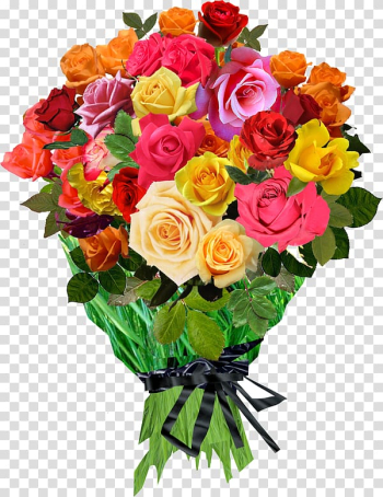 Flower bouquet Rose Cut flowers Gift, bright bouquet transparent background PNG clipart