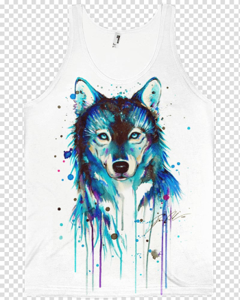 Watercolor painting Tattoo Drawing Gray wolf, Mockupmandala transparent background PNG clipart