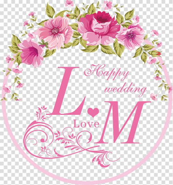 Pink floral wreath template, Pink flowers , Wedding transparent background PNG clipart