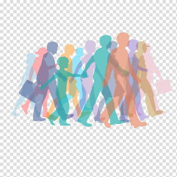Crowd People , Crowds of people silhouette transparent background PNG clipart