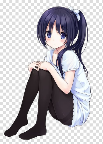 Anime Girl Chibi , Anime Girl , blue-haired girl illustration transparent background PNG clipart