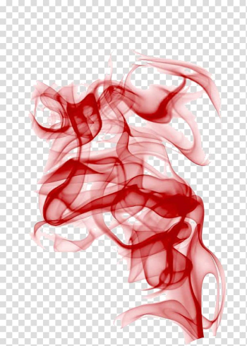 Smoke Icon, Red smoke-filled, red and white abstract illustration transparent background PNG clipart