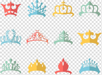 Crown of Queen Elizabeth The Queen Mother Monarch, Hand-painted colorful crown crown transparent background PNG clipart