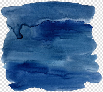 Blue Watercolor painting Ink, Dark blue watercolor effect, blue paint transparent background PNG clipart