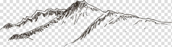 Black mountain sketch, Landscape Graphics Line Drawing Illustration, hand-drawn line mountains transparent background PNG clipart