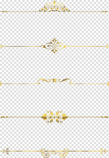 Gold border list illustration, Gold, Golden pattern edge transparent background PNG clipart
