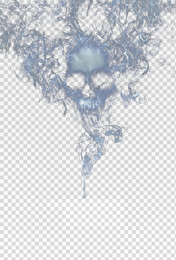 Beige skull smoke illustration, Smoke ring Haze, hole smoke transparent background PNG clipart