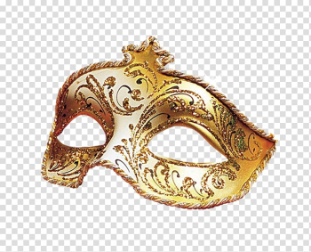 Gold-colored eye mask, Mask Ball, mask transparent background PNG clipart