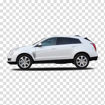 White SUV, BMW X5 Car Cadillac SRX Lexus RX Sport utility vehicle, A side view of a white Cadillac transparent background PNG clipart