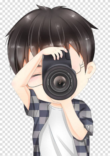 Man taking , Anime Fan art Chibi Drawing, Cartoon boy transparent background PNG clipart