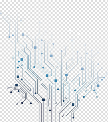 Printed circuit board Electrical network Icon, Line board, blue line connection transparent background PNG clipart