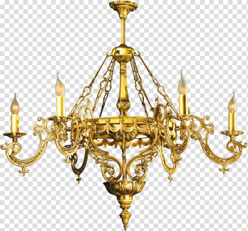 Gold uplight chandelier, Chandelier Light fixture Lighting , chandelier transparent background PNG clipart