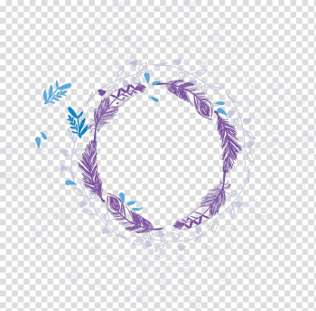 Wreath Garland Purple, Purple wreath transparent background PNG clipart
