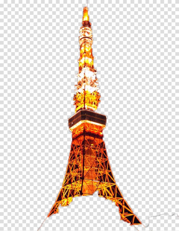 Tokyo Tower u4e1cu4eacu5854, Japan Tokyo Tower Night transparent background PNG clipart
