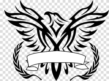 Black bird border, Bald Eagle Logo Black-and-white hawk-eagle , Line Art Logo transparent background PNG clipart