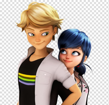 Boy and girl animated illustration, Miraculous: Tales of Ladybug & Cat Noir Adrien Agreste Marinette Dupain-Cheng Plagg Miraculous Ladybug, ladybug transparent background PNG clipart