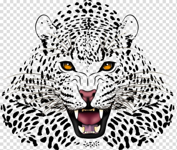 Leopard illustration, Leopard Jaguar Illustration, White cartoon leopard transparent background PNG clipart