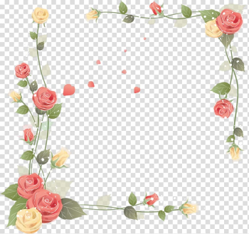 Microsoft PowerPoint Rose Flower Presentation , flower frame transparent background PNG clipart