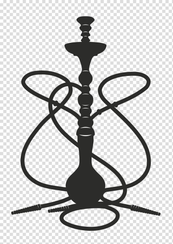 Black hookah, Tobacco pipe Hookah lounge Logo, hookah transparent background PNG clipart
