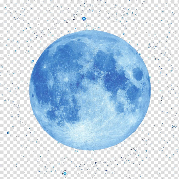 Moon illustration, Blue sky and the full moon transparent background PNG clipart